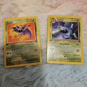 Pokemon Trading Cards - Golbat and Zubat